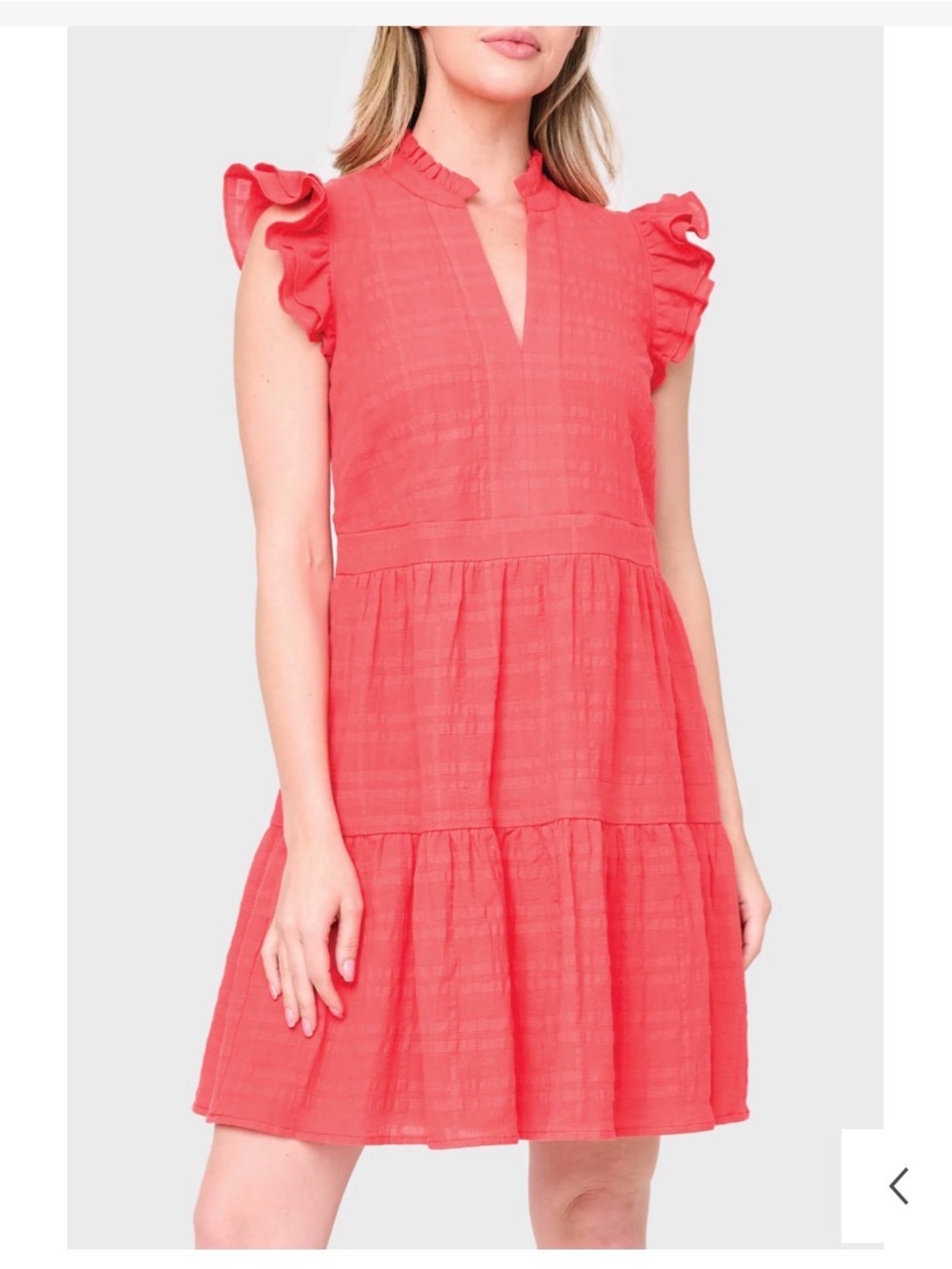 Gibsonlook Flutter Sleeve Dress Hibiscus XXL